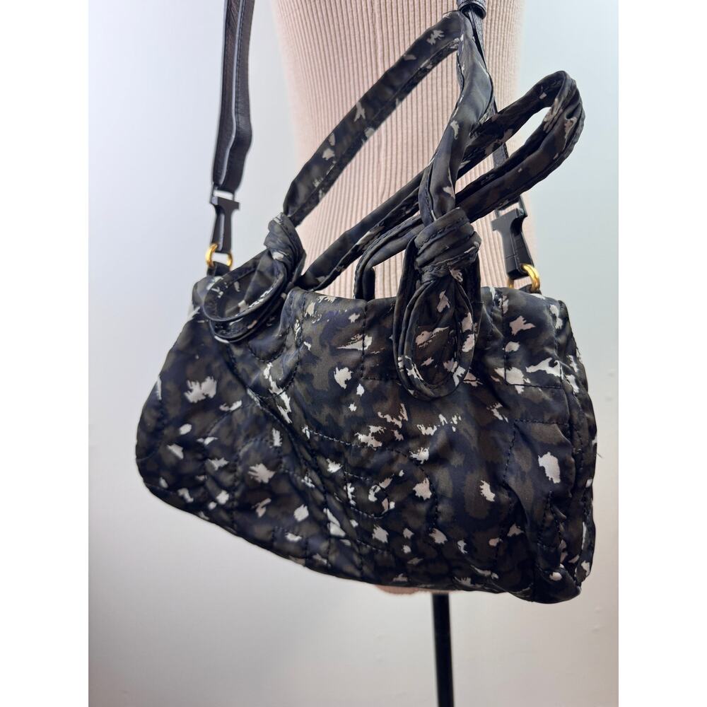Marc By Marc Jacobs Handbag Black Gray Camo Double Handle Shoulder Barrel Bag - Picture 7 of 9